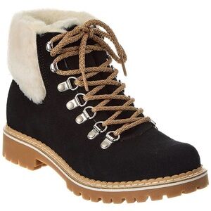 Montelliana Hiking Boots High Top Lace Up Lug Sole Combat Booties Sz40/US 9.5